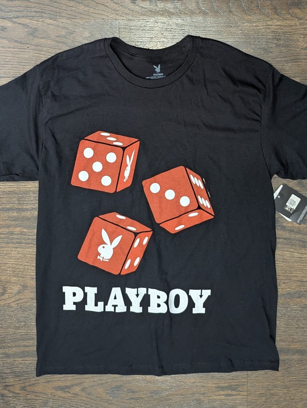 New Playboy Bunny Red Dice Tee T-Shirt Large of
